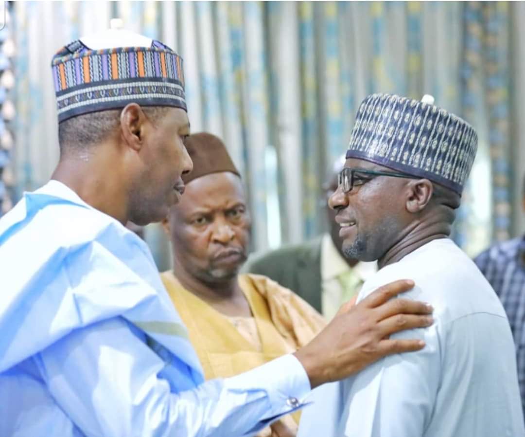 Governor Zulum together with late Mal Isa Gusau